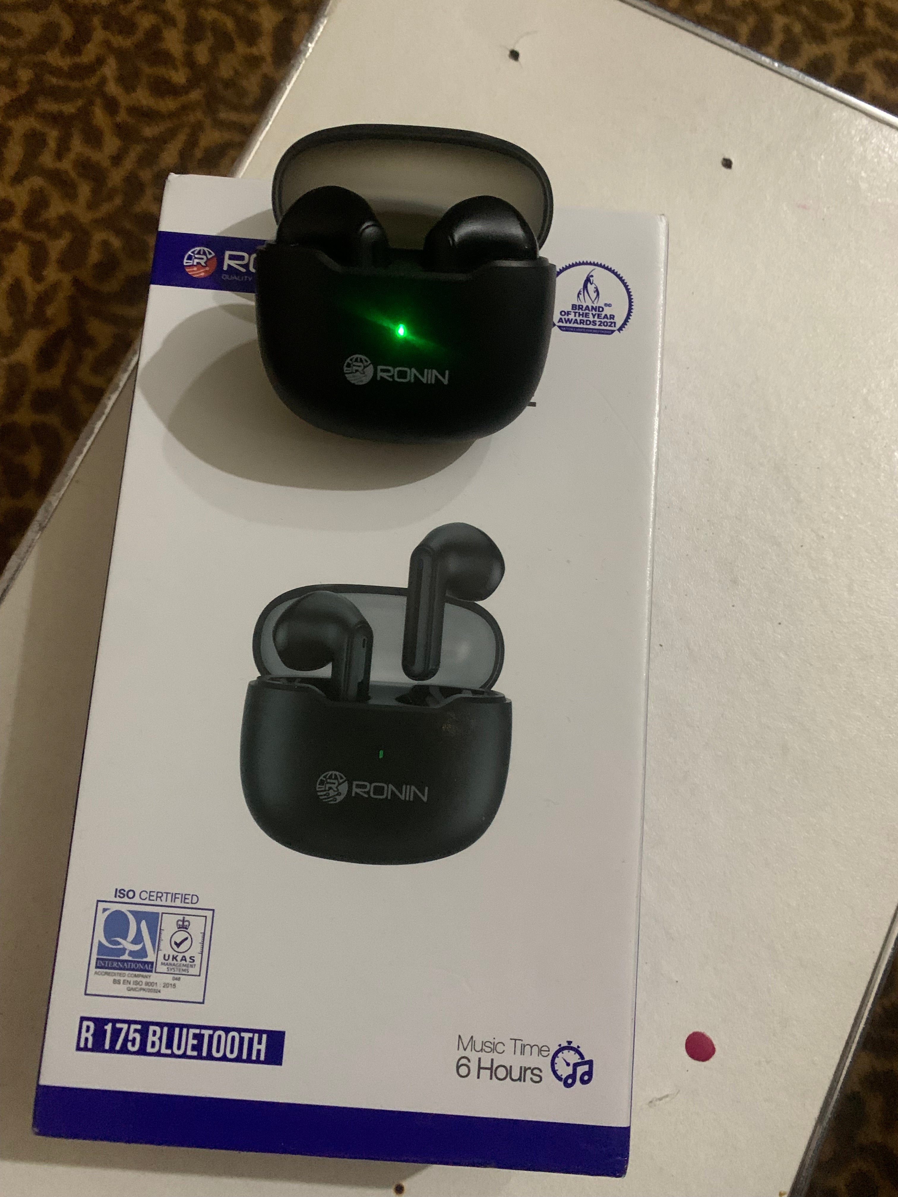 Ronin R-175 Earbuds - Bluetooth V5.3 Earphone - Wireless Earbuds - Black Airpods Ronin R-175 Earbuds - Bluetooth V5.3 Earphone - Wireless Earbuds - Black Airpods